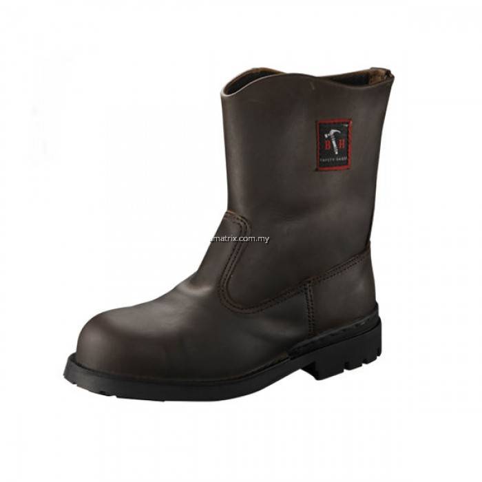 BLACK HAMMER BH4666 Men Safety High Cut Slip On SAFTY SHOES